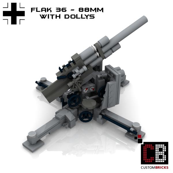 Custom WW2 Flak 36 88mm cannon