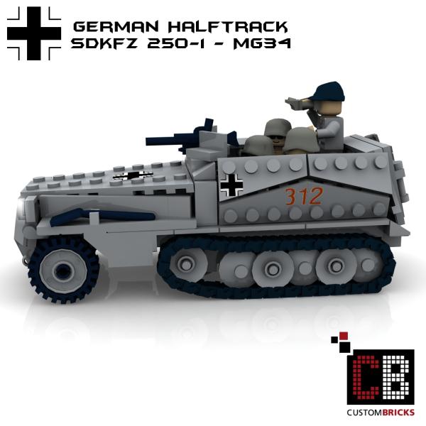 Custom WW2 SdKfz 250-1 with MG 34 - Old Version
