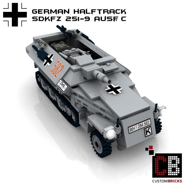 Custom WW2 SdKfz 251-9 Ausf.C armored tank