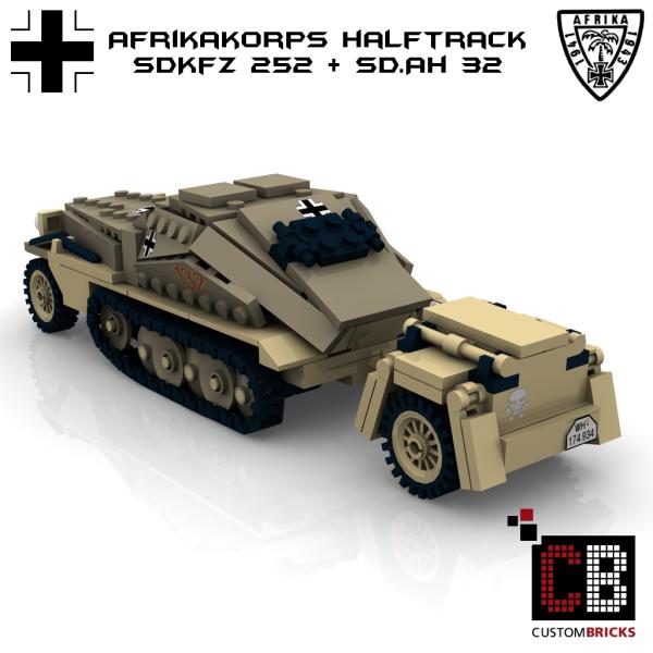 Custom WW2 Afrikakorps SdKfz 252 mit Sd Anhänger 32