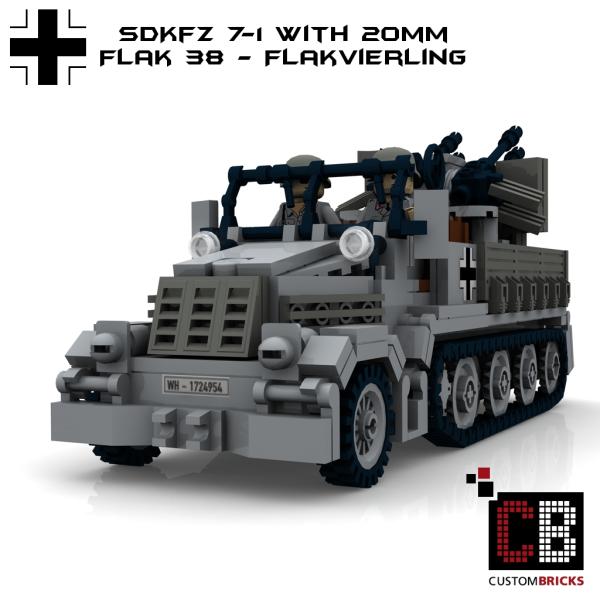 Custom WW2 SdKfz 7-1 - 20mm Flakvierling