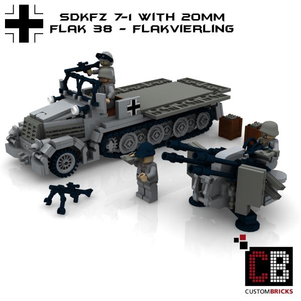 Custom WW2 SdKfz 7-1 - 20mm Flakvierling
