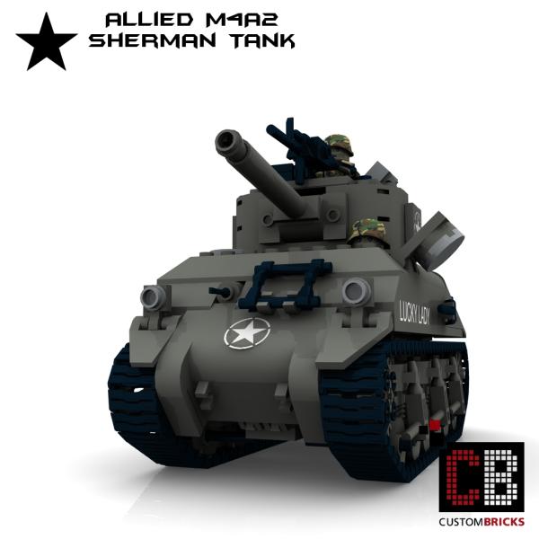 Custom WW2 M4A2 Sherman Tank