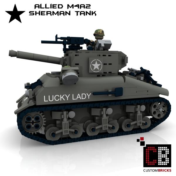 Custom WW2 M4A2 Sherman Tank