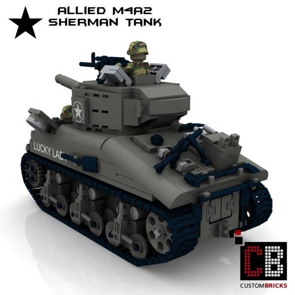 Custom WW2 M4A2 Sherman Tank
