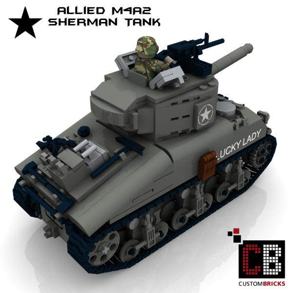 Custom WW2 M4A2 Sherman Tank