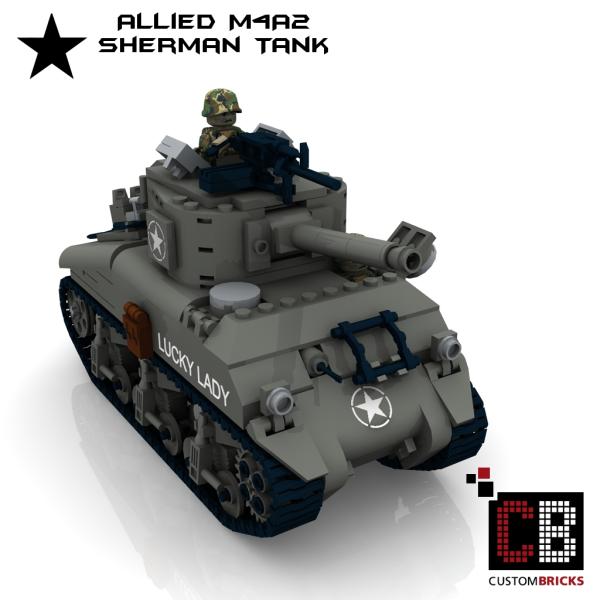 Custom WW2 M4A2 Sherman Tank