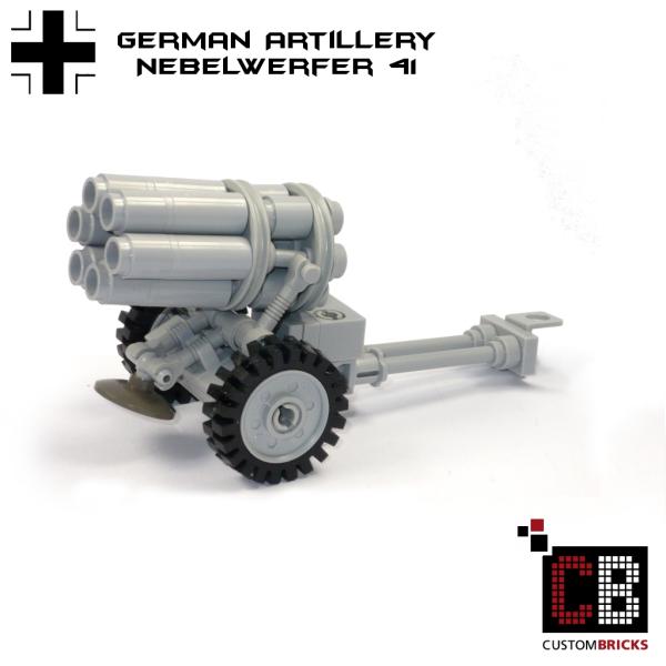 CUSTOM WW2 Nebelwerfer 41 and soldier made of LEGO® bricks