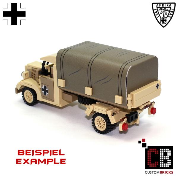 Custom WW2 tarpaulin dark tan without emblem