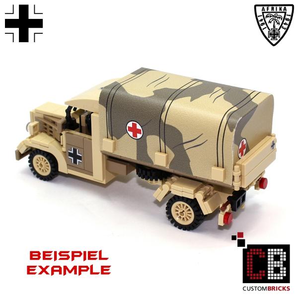 Custom WW2 tarpaulin tan with red cross