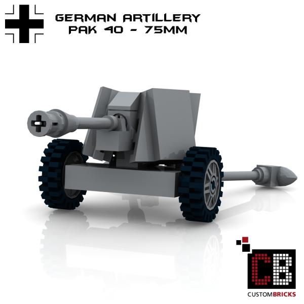 Custom WW2 German Pak 40 - 75mm Artillery