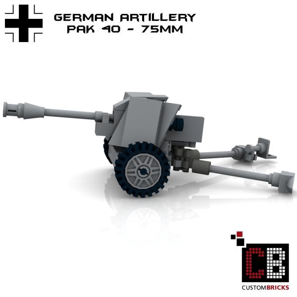 Custom WW2 German Pak 40 - 75mm Artillery