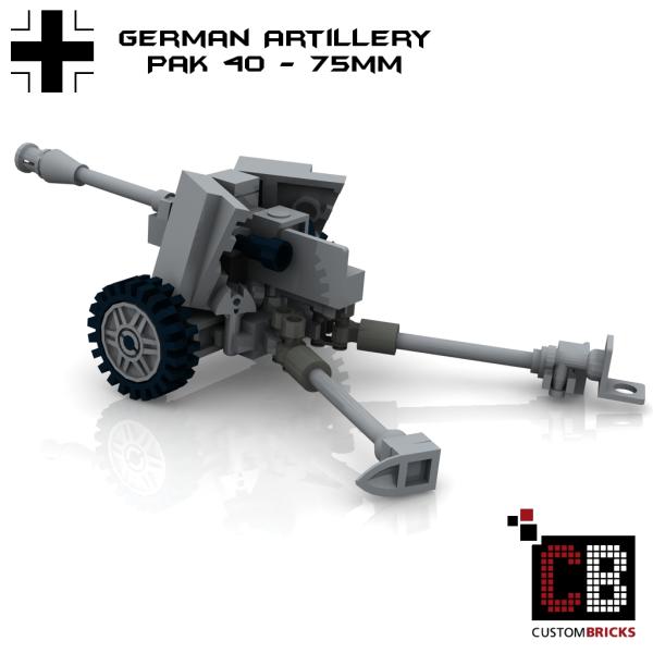 Custom WW2 German Pak 40 - 75mm Artillery