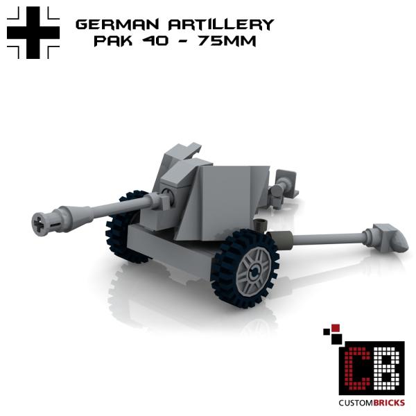 Custom WW2 German Pak 40 - 75mm Artillery
