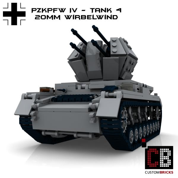 Custom WW2 Tank 4 PzKpfw IV Wirbelwind