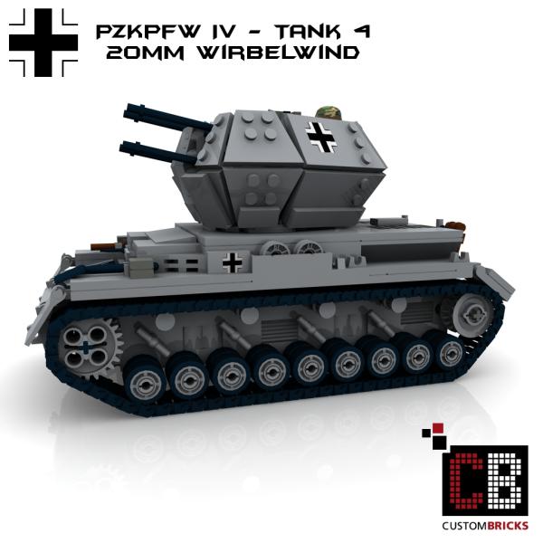 Custom WW2 Tank 4 PzKpfw IV Wirbelwind