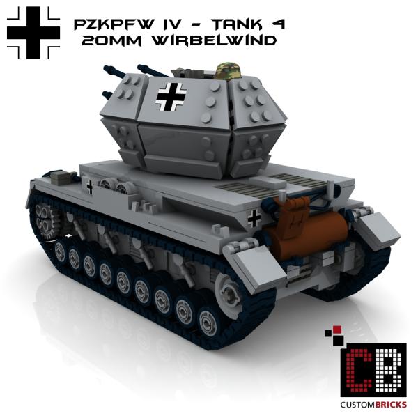Custom WW2 Tank 4 PzKpfw IV Wirbelwind