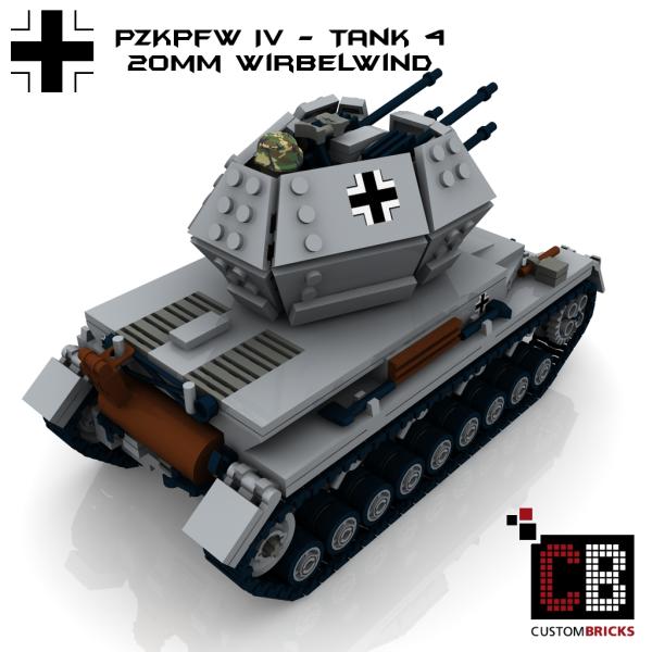Custom WW2 Tank 4 PzKpfw IV Wirbelwind