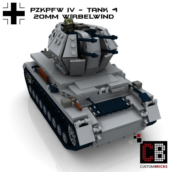 Custom WW2 Tank 4 PzKpfw IV Wirbelwind