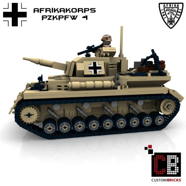 Custom WW2 Afrikakorps PzKpfw IV Panzerkampfwagen 4