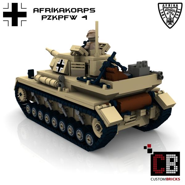 Custom WW2 Afrikakorps PzKpfw IV Panzerkampfwagen 4