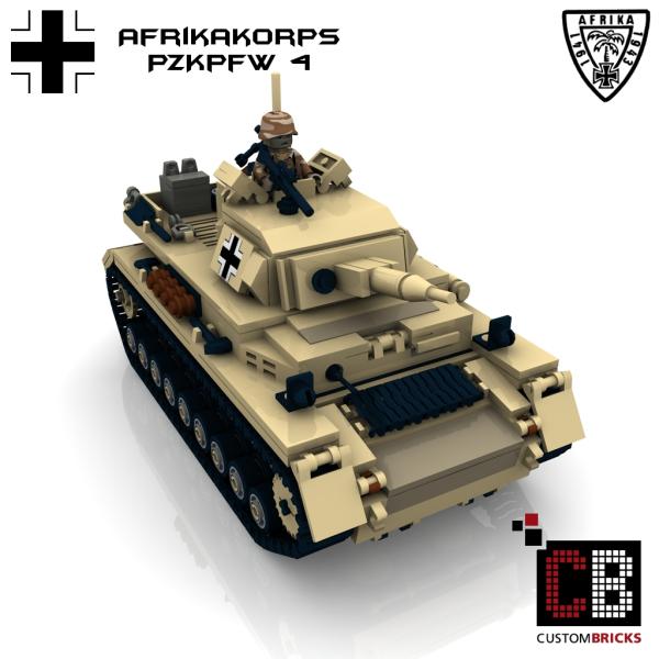 Custom WW2 Afrikakorps PzKpfw IV Panzerkampfwagen 4