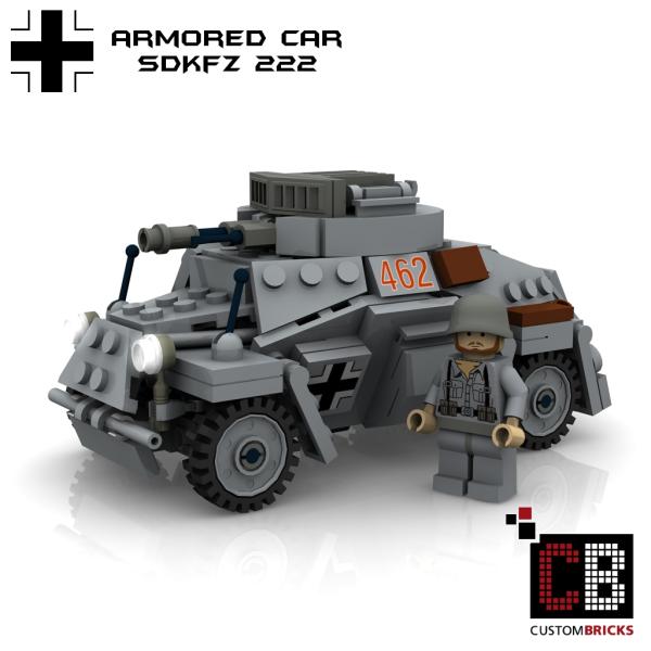 Custom WW2 SdKfz 222 Armored Car
