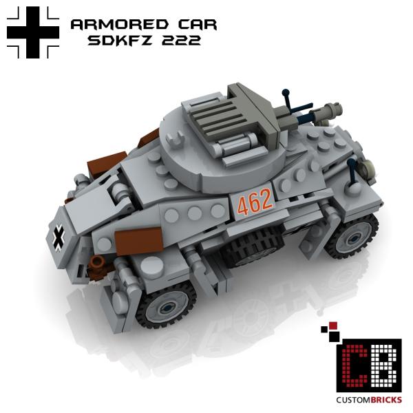 Custom WW2 SdKfz 222 Armored Car