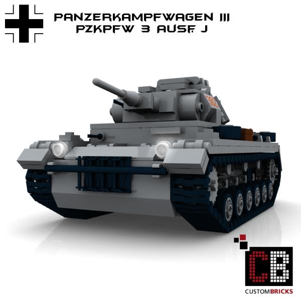 Custom WW2 Tank PzKpfw III Panzerkampfwagen 3 Ausf.J