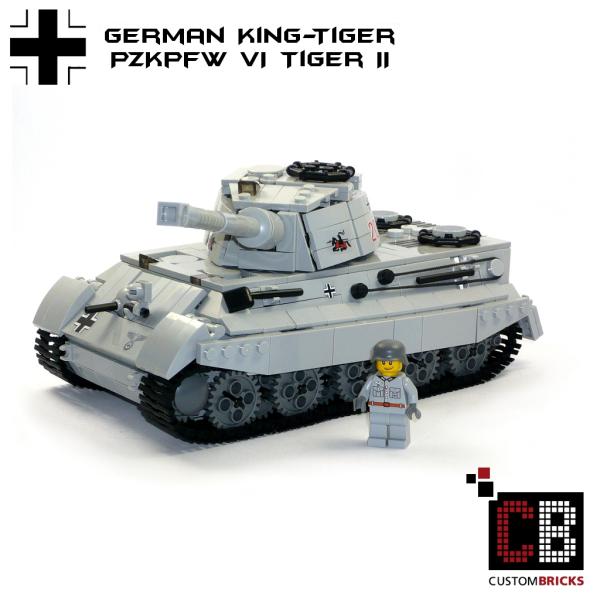 CUSTOMBRICKS CUSTOM WW2 Tiger II Kingtiger BRiCKiZiMo WWII