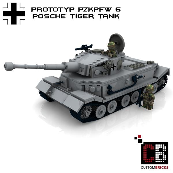 Custom WW2 Tank PzKpfw VI Prototypes Tiger Porsche
