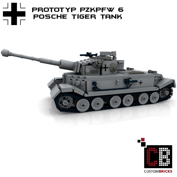 Custom WW2 Tank PzKpfw VI Prototypes Tiger Porsche