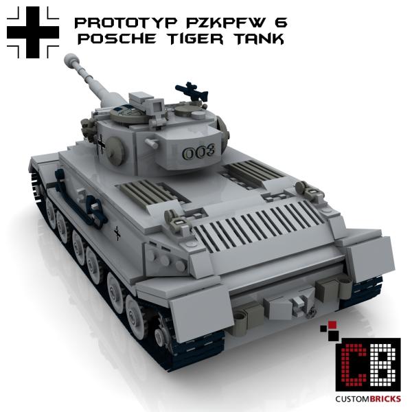 Custom WW2 Tank PzKpfw VI Prototypes Tiger Porsche