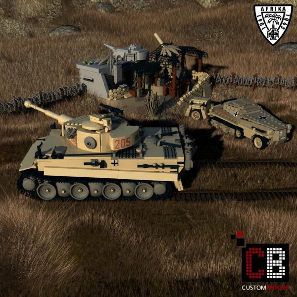 Custom WW2 Afrikakorps PzKpfw VI Tiger tank