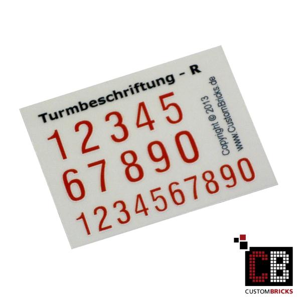 Custom Sticker Turmbeschriftung - rot