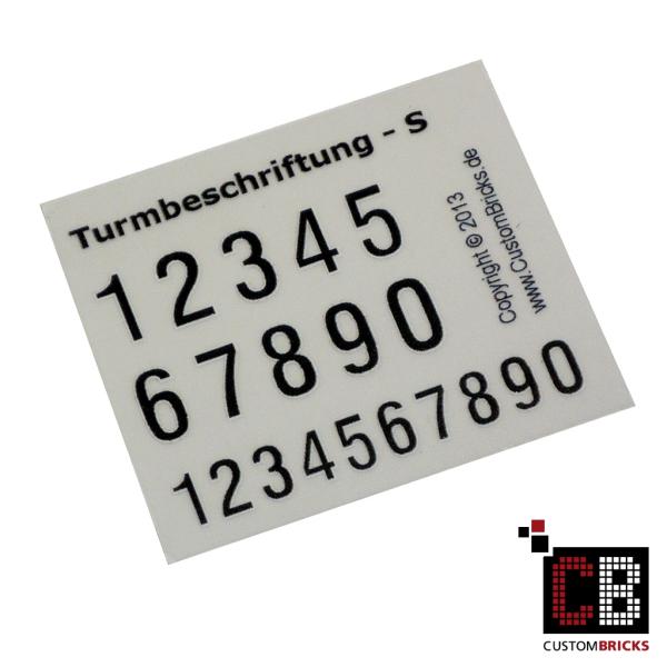 Custom Sticker Turmbeschriftung - schwarz