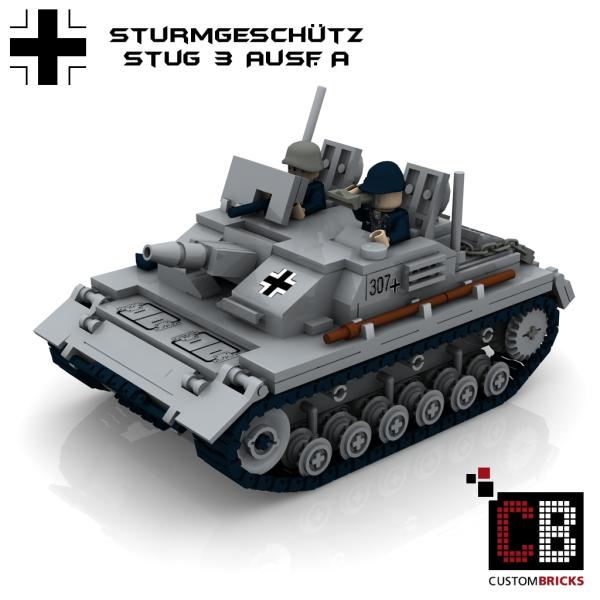 Custom WW2 Tank STUG 3 Sturmgeschütz III Ausf. A