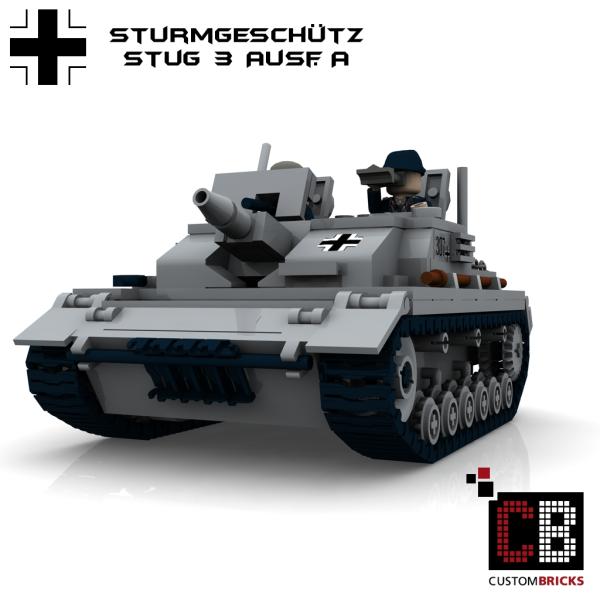Custom WW2 Tank STUG 3 Sturmgeschütz III Ausf. A