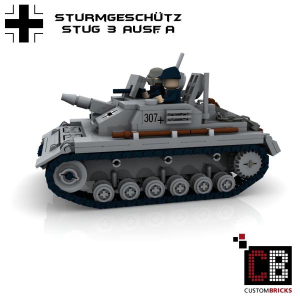 Custom WW2 Tank STUG 3 Sturmgeschütz III Ausf. A