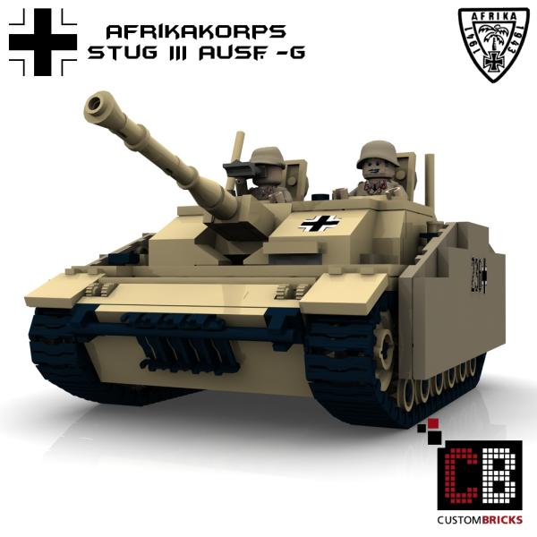 Custom WW2 Afrikakorps Tank StuG III Ausf.-G