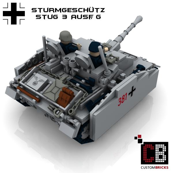 Custom WW2 Tank STUG 3 Sturmgeschütz III Ausf. G