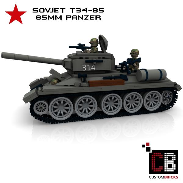 Custom WW2 Sowjet T34-85 85mm Tank