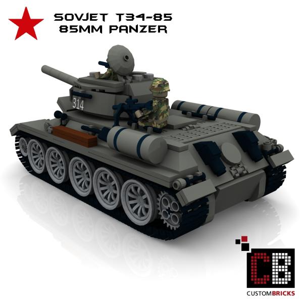 Custom WW2 Sowjet T34-85 85mm Tank