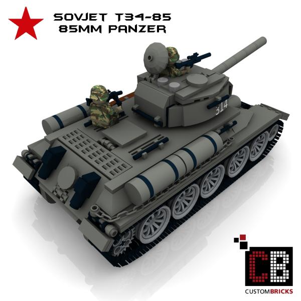 Custom WW2 Sowjet T34-85 85mm Tank