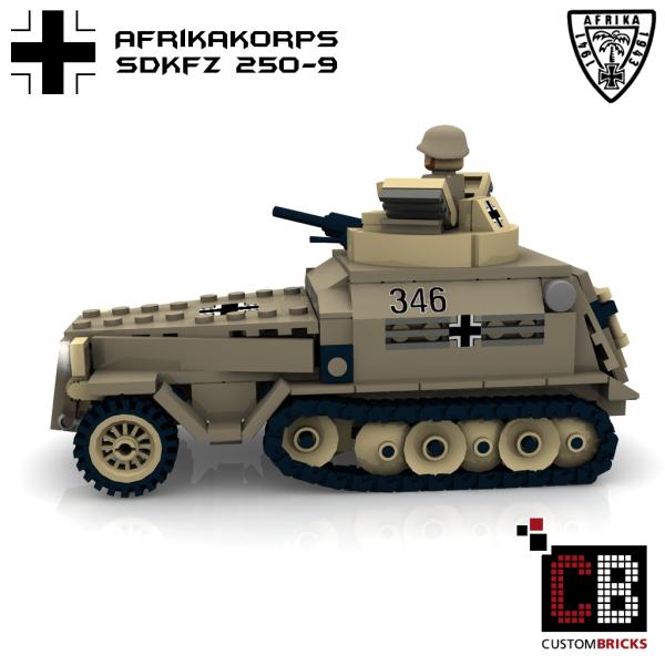Custom WW2 Afrikakorps SdKfz 250-9 20mm KwK