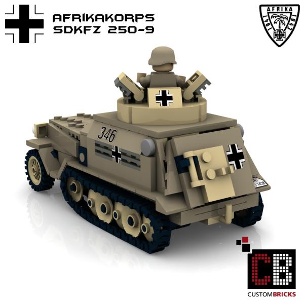 Custom WW2 Afrikakorps SdKfz 250-9 20mm KwK