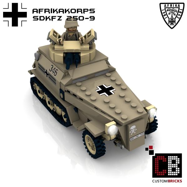 Custom WW2 Afrikakorps SdKfz 250-9 20mm KwK