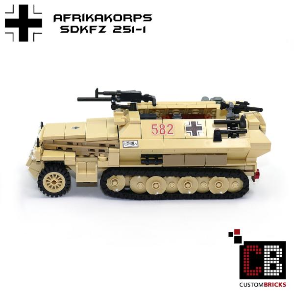 CUSTOM WW2 Afrikakorps SdKfz 251-1 out of LEGO® bricks