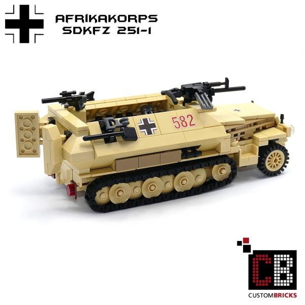 CUSTOM WW2 Afrikakorps SdKfz 251-1 out of LEGO® bricks