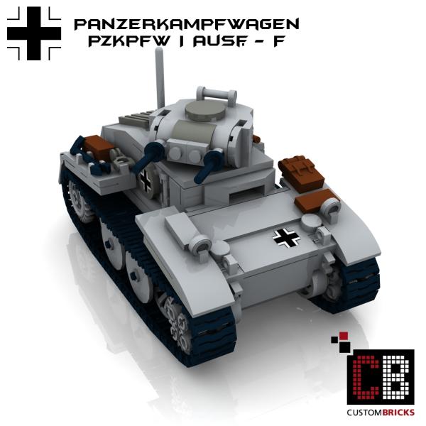 CUSTOMBRICKS LEGO Custom WW2 WWII Panzer Tank PzKpfw I